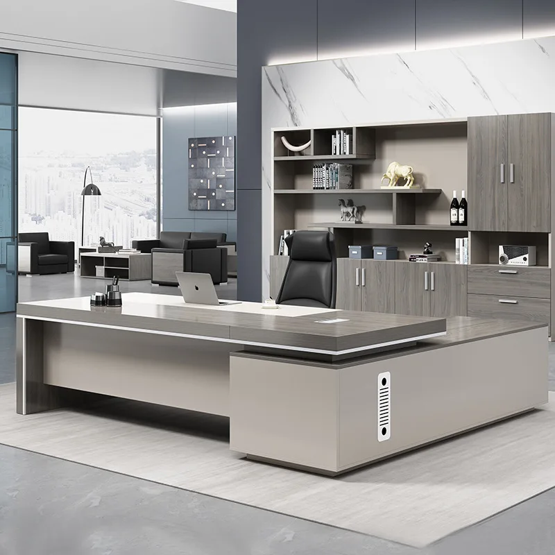 Factory Direct Sale Upgrade Your Workspace with this Stylish and Modern Full Set Office Furniture  Simple Boss Desk