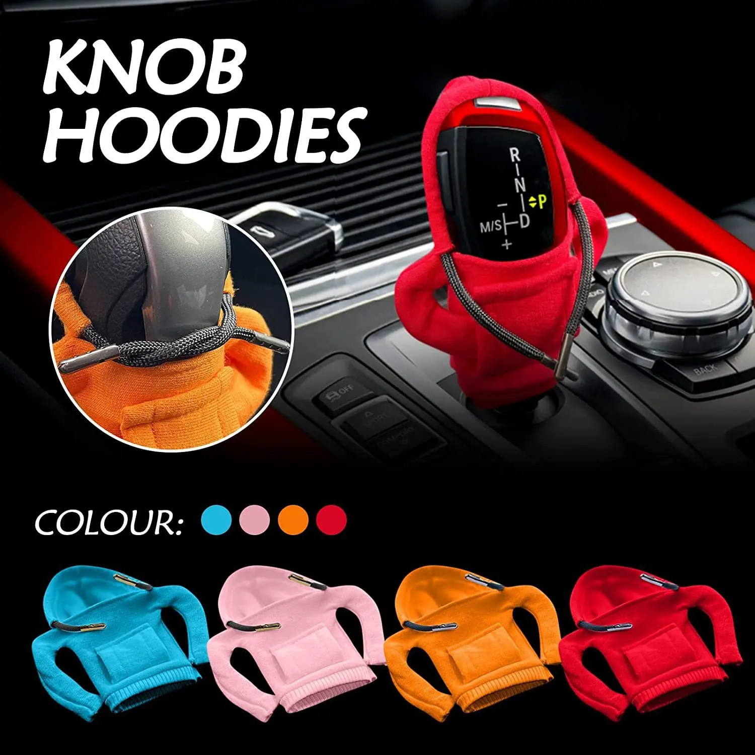 Fashion Hoodies Car Gear Shift Knob Cover Manual Handle Gear Shift Decor Hoodie Covers Automatic Car Interior Accessories