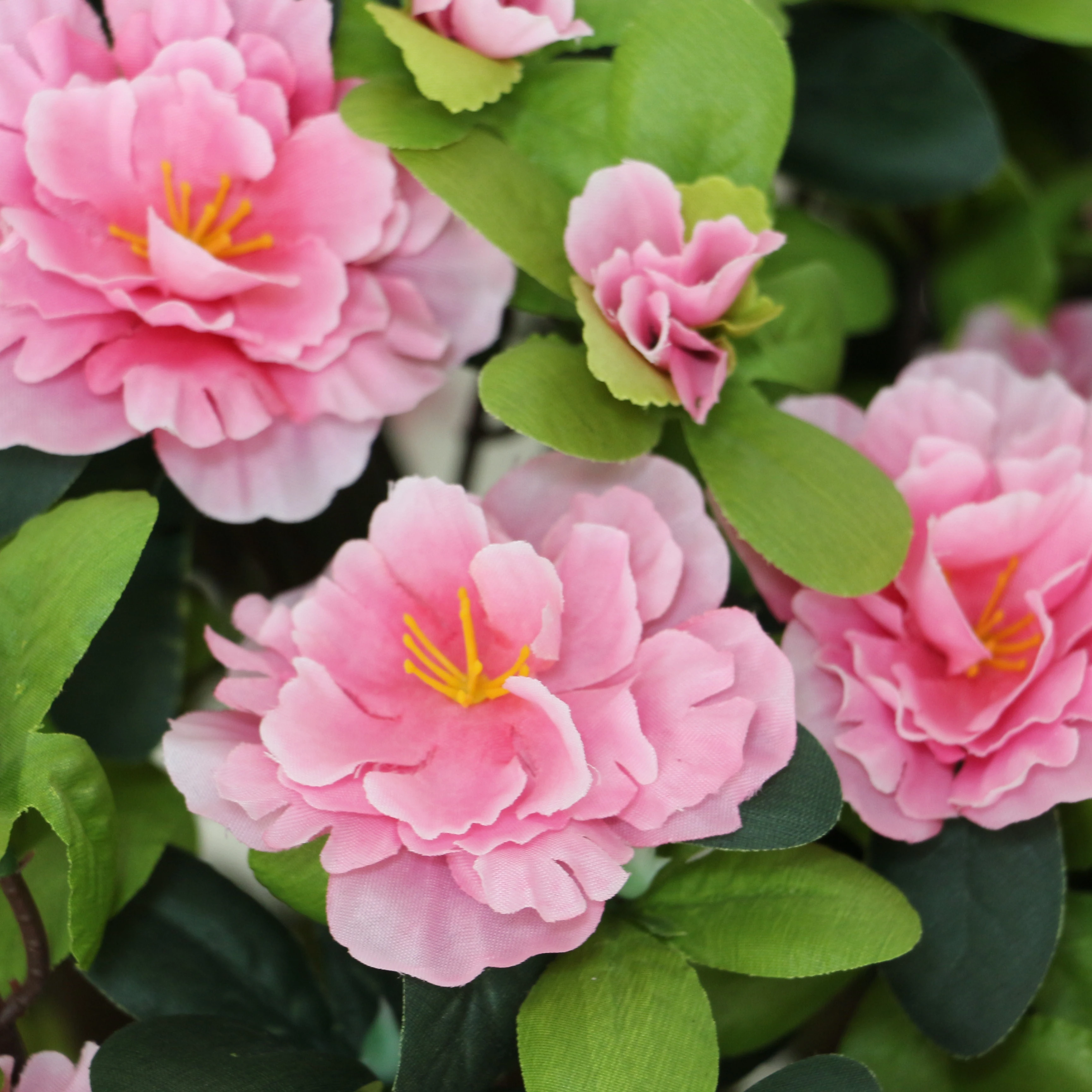 In stock factory inventory 3ft artificial azelaa pink flower topiary single ball tree for home indoor decoration