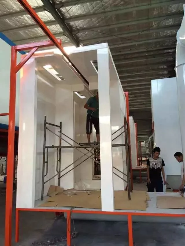 Multi cyclone filter automatic powder coating spray paint booth