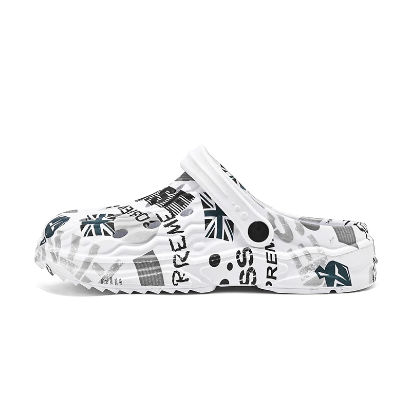 2023 wholesale High Quality New Fashion Designer Printed Casual Clogs Footwear Custom Wooden Clogs Shoes