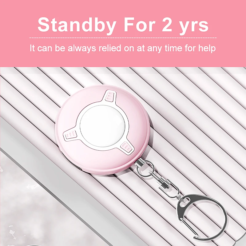Mini Self Defense Alarm 120dB Super Loud Personal Security Alarm Anti-Attack Emergency Alarm Keyring For Women Kids Elders