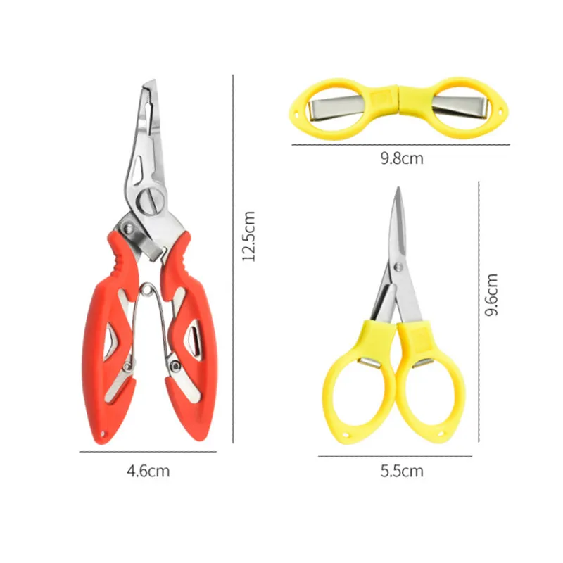Amazon hot folding scissors stainless steel plastic shear handle small portable fishing scissors for Travel