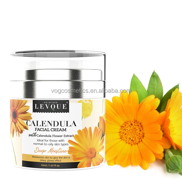 Private Label Nourishing Calendula Face Cream Hydrating Sensitive Skin Care Calendula Lotion Anti Aging Calendula Moisturizer