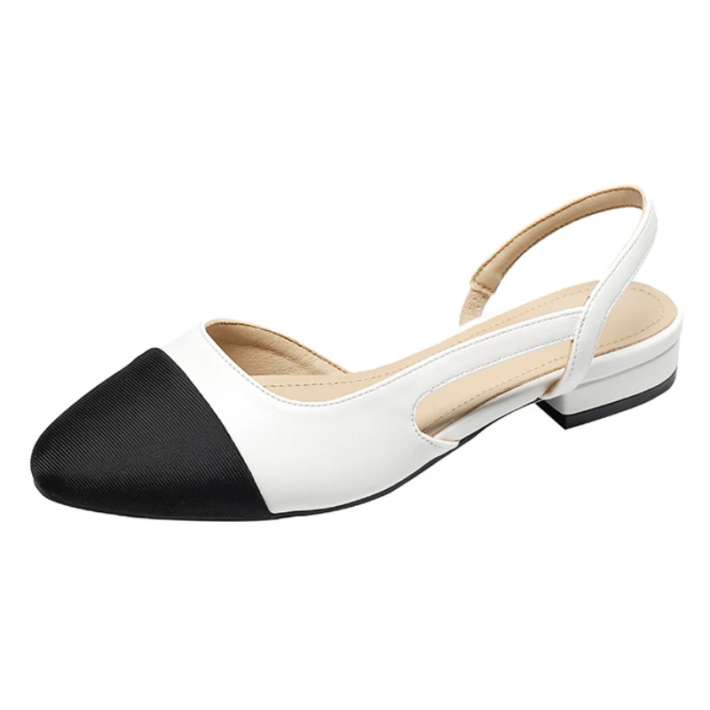 Wholesale Fashion 32-44 Sandales Femmes Cheap Shoes Steel Toe Female Footwear Slingback Flat Sandals for Ladies 2024