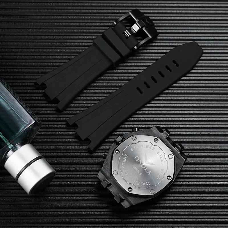 Relojes Hombre Onola Timepieces Luxury Brand Men Watch Rubber Straps Chronograph Mens Watches