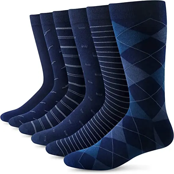 mens dress socks & hosiery personalized classic Business crew happy design colored Casual  cozy sock custom logo crew for men