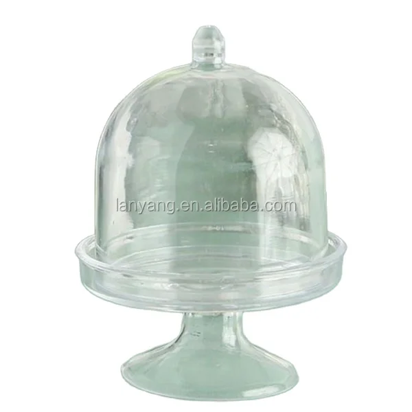 Custom Perfectly Plain Mini Cake Stand Plastic Box Wedding Shower Favors