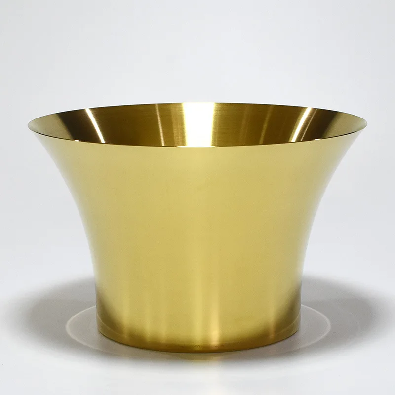 304 Stainless Steel New Small Waist 12L Large Capacity  Gold Customizable Ice Bucket Double Wall Ice Bucket