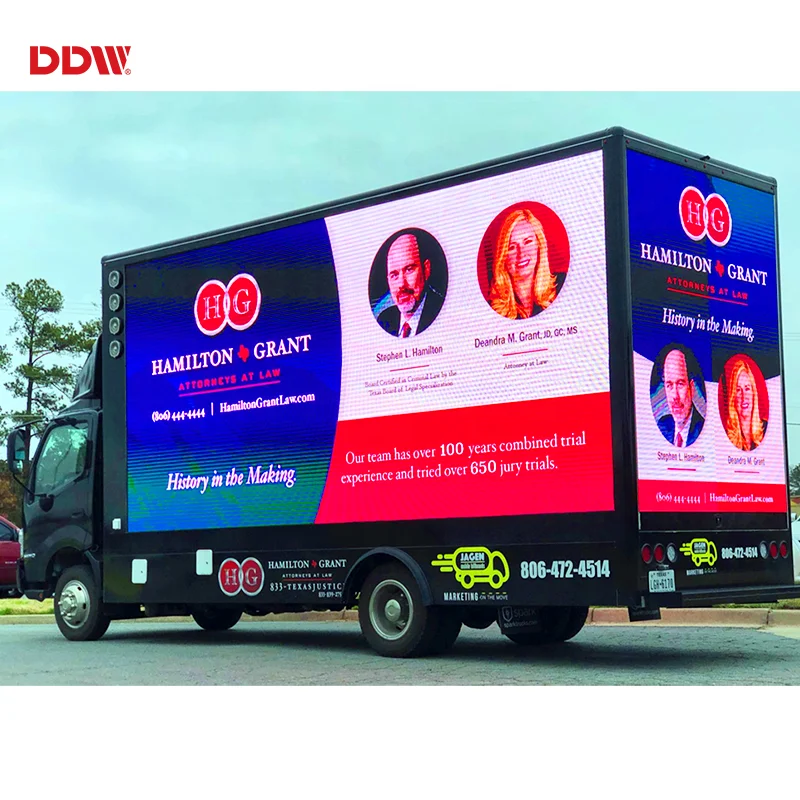 Full Color Vehicle Mounted LED Screen P3 P4 P5 Outdoor High Brightness Mobile LED Billboard Trucks With Complete System