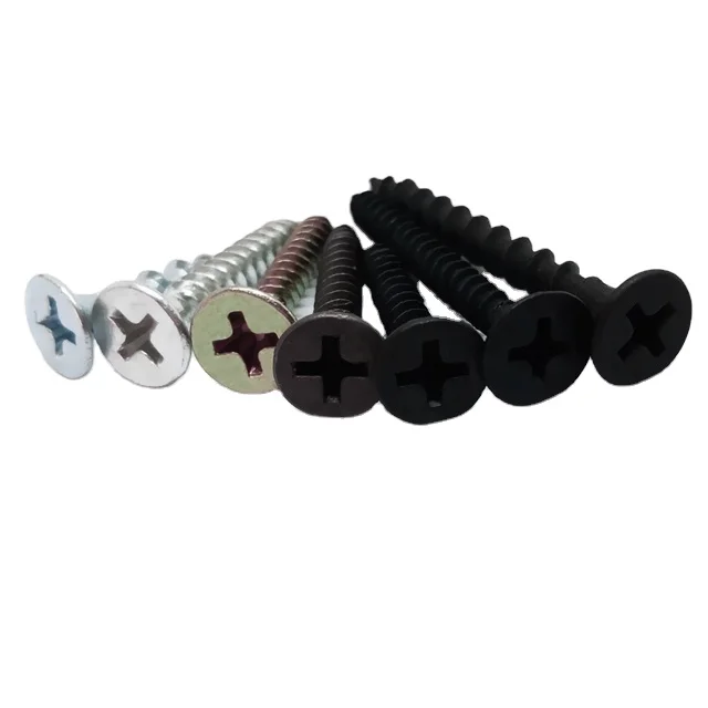 Good Price 25mm Metal Drywall Screws Manufacturer 1-5 inch Custom bi Metal Black Drywall Screws for Cabinets Sale In Mid East