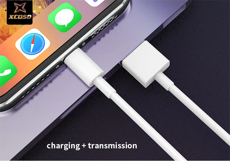 Lightningcable официальная сертификация оригинальный материал ТПЭ длина 1 м 2 кабель C89 с пользовательским логотипом
