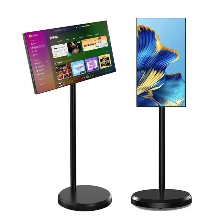 21.5 32 Inch Standby Me LCD Touch Screen Kiosk with Android OS Built-in Battery Movable Stand