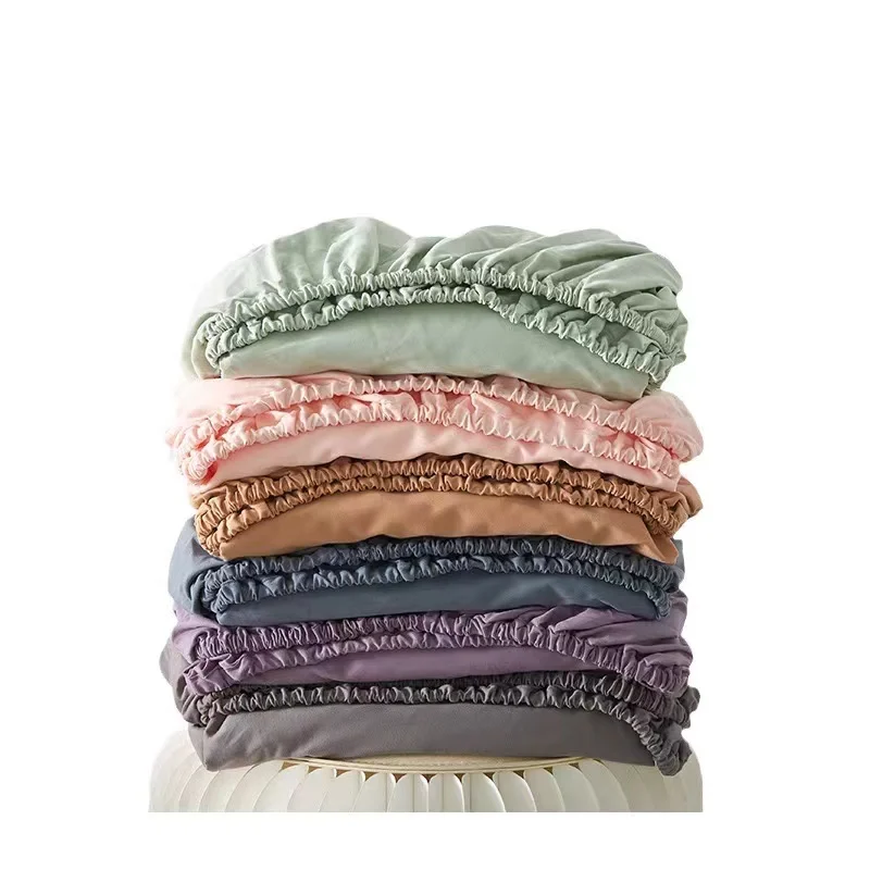 Classic Naturally High Quality Cotton Fitted Bedding Sheet 360-degree elastic Easy bed-making Bedding Sheet