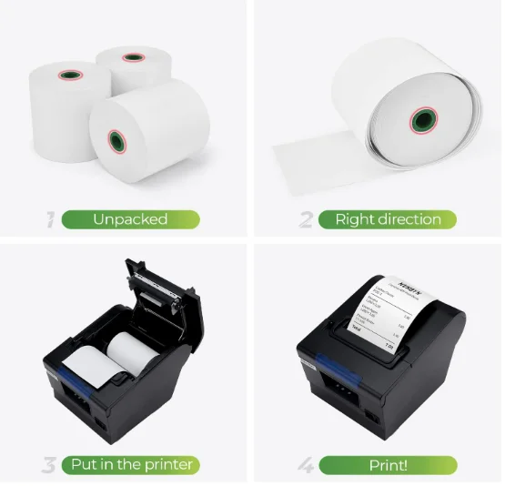Thermal Paper 3 1/8 x 230ft,10rolls Receipt Paper Work for Square POS System
