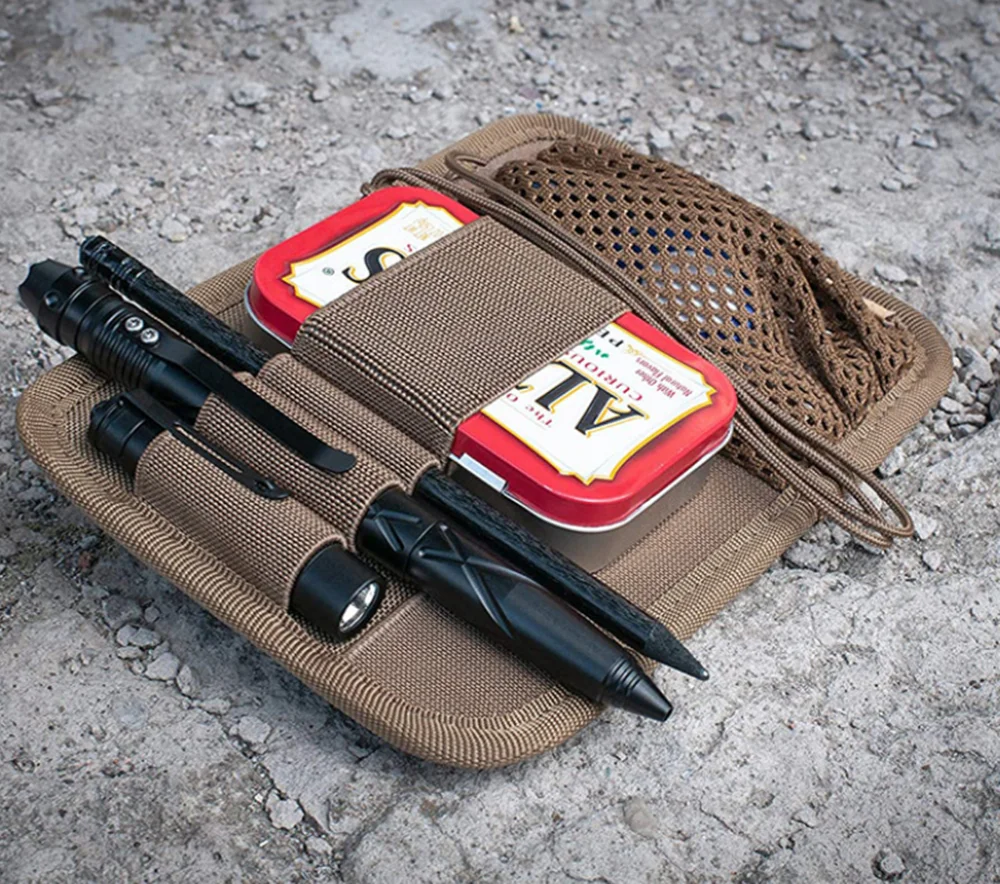 Tactical Outdoor Sundries Pack Multifunction Tool Pen Organizer Module Board Molle Inner Pocket for Bag