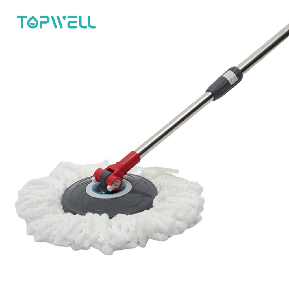 Topwill China Sustainable 130cm Bathroom 100% New PP 360 Bucket Spin Magic Mop With Pedal