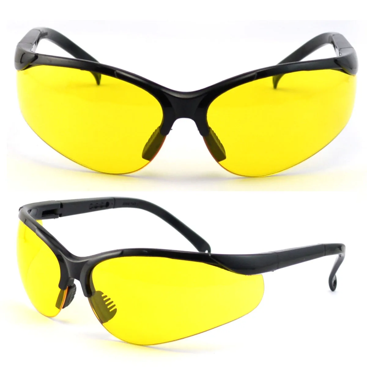 Anti-dust Anti-wind Night Vision Yellow Lens UV Protection Safety Protective Glasses Goggles EN166 Ansi z87.1