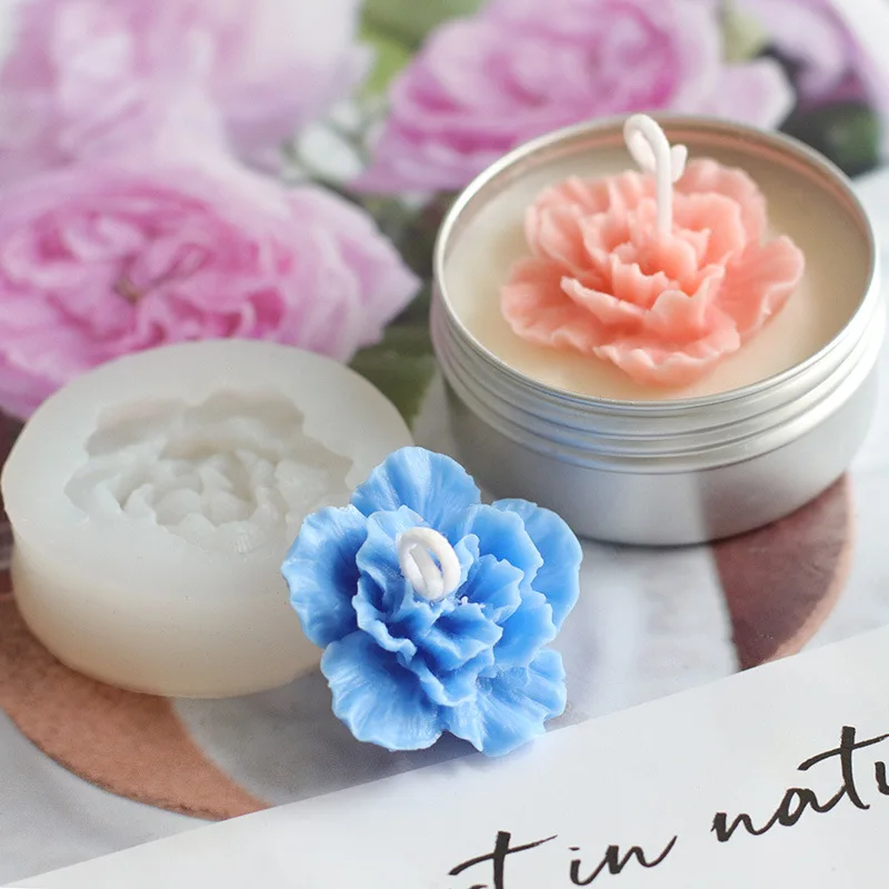 3D Flowers Making Gypsum Expanded Stone Mold Korean Azalea Scented Candle Flower Decoration Silicone Mold