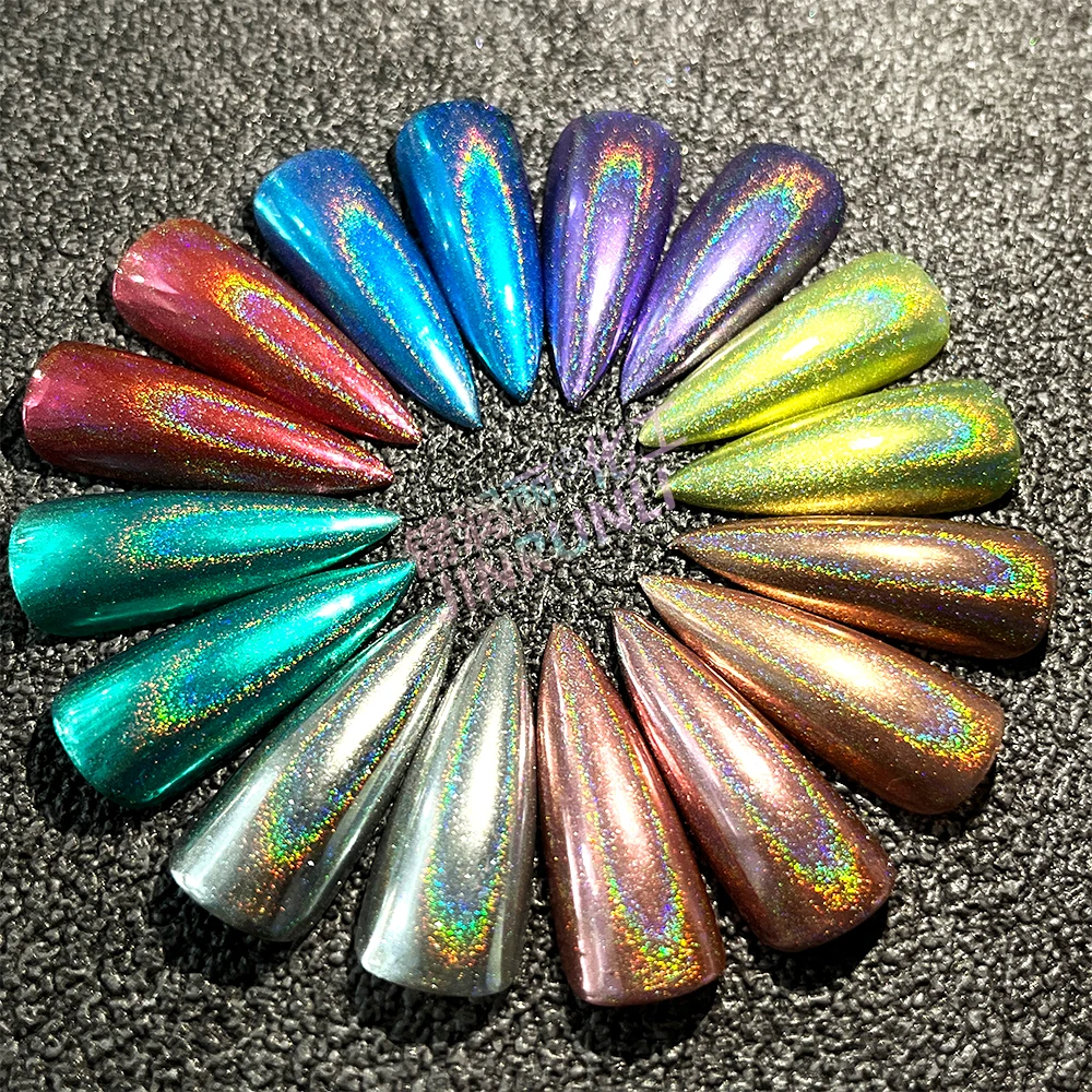 top grade magic metallic nail art holographic fine mirror nail powder chrome pigment powder