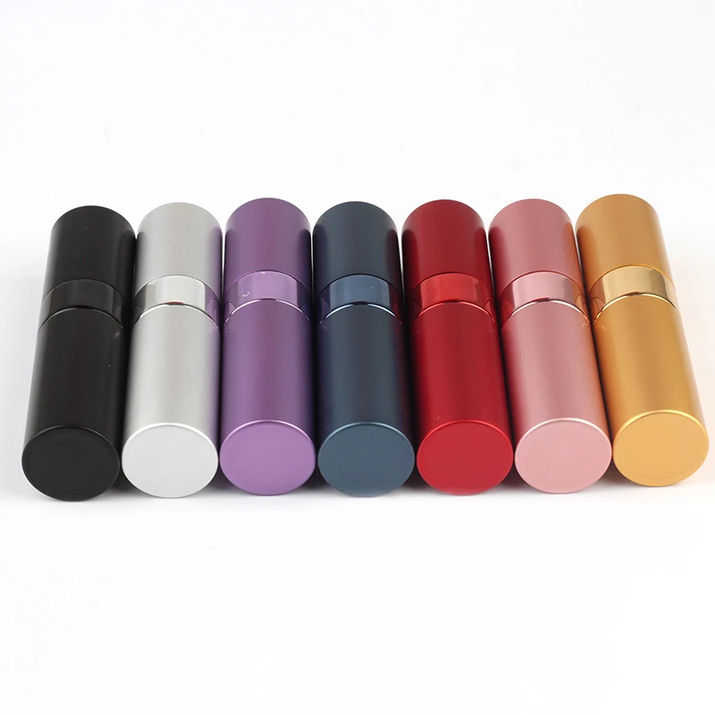 Round 8ml 10ml 15ml 20ml 30ml Twist Up Metal Spray Bottle Portable Refillable Aluminium Perfume Atomizer