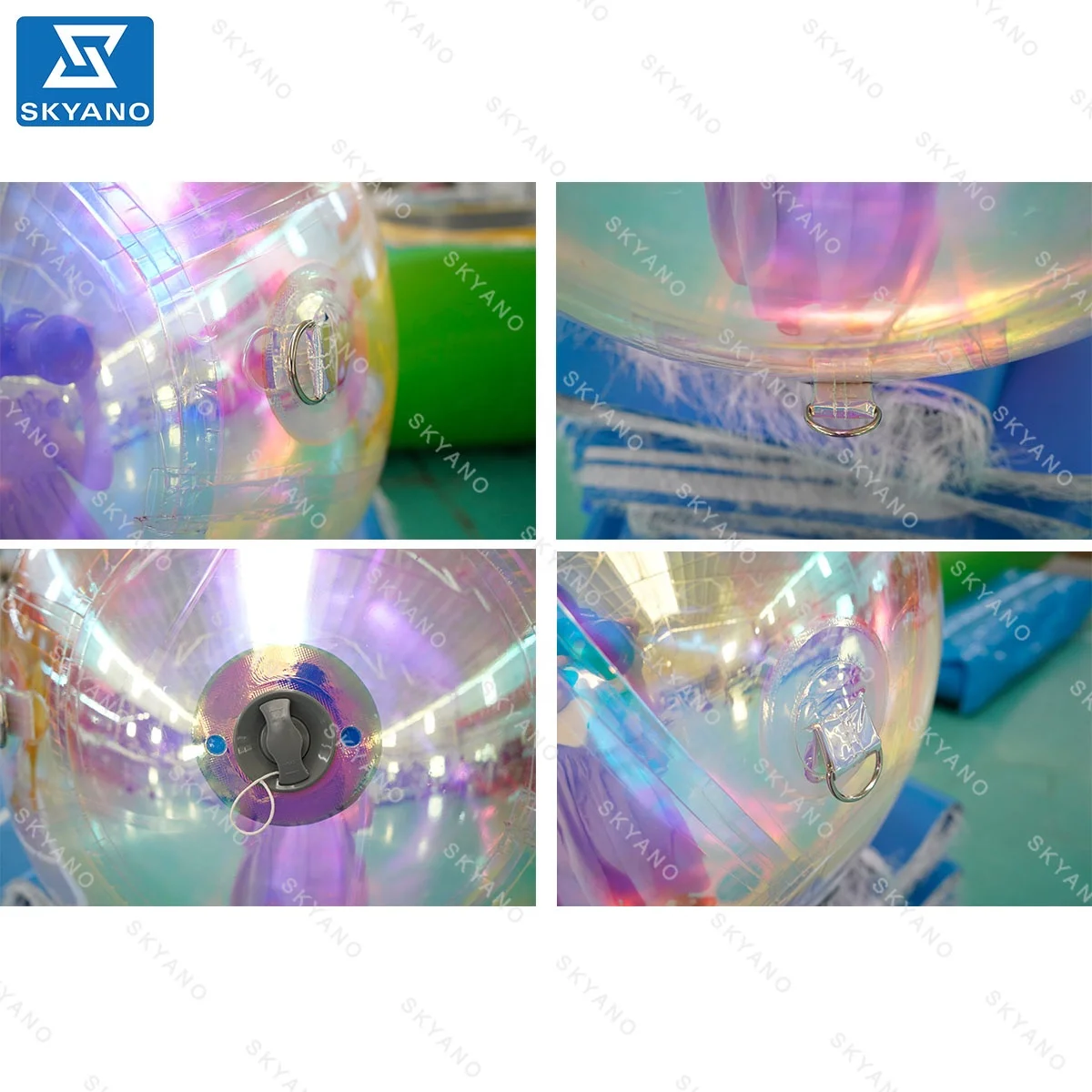 Double layer Iridescent Christmas decoration ball inflatable huang mirror ball