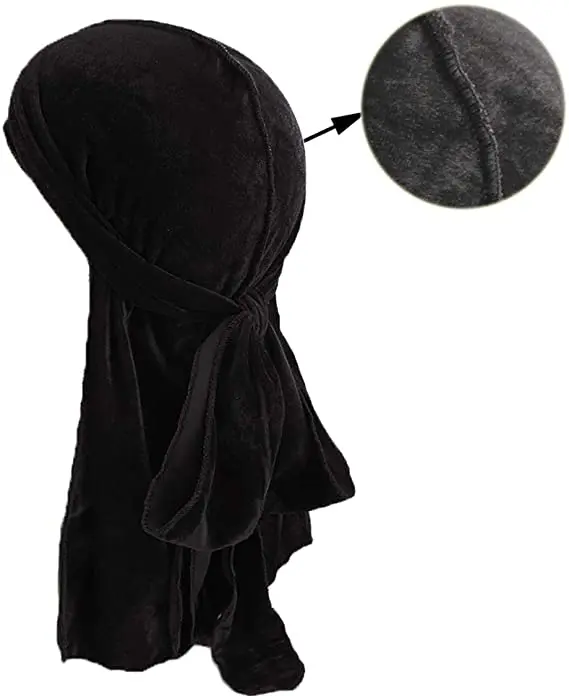 Fanni Factory Price Wholesale Unisex Velvet Deluxe Durags Long Tail Du RAG