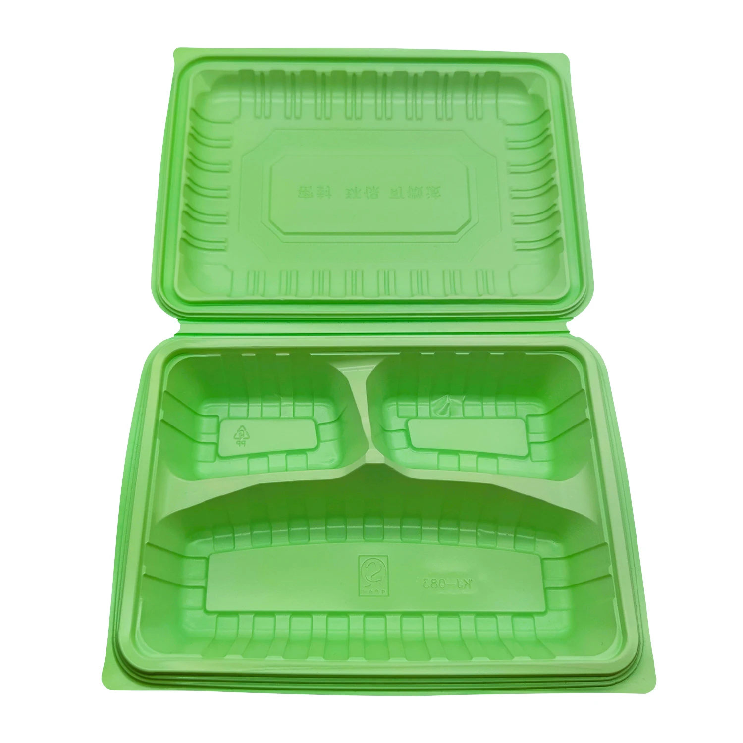 Food Containers 3 Compartment With Lids Plastic Disposable Food Container Takeaway Food Container