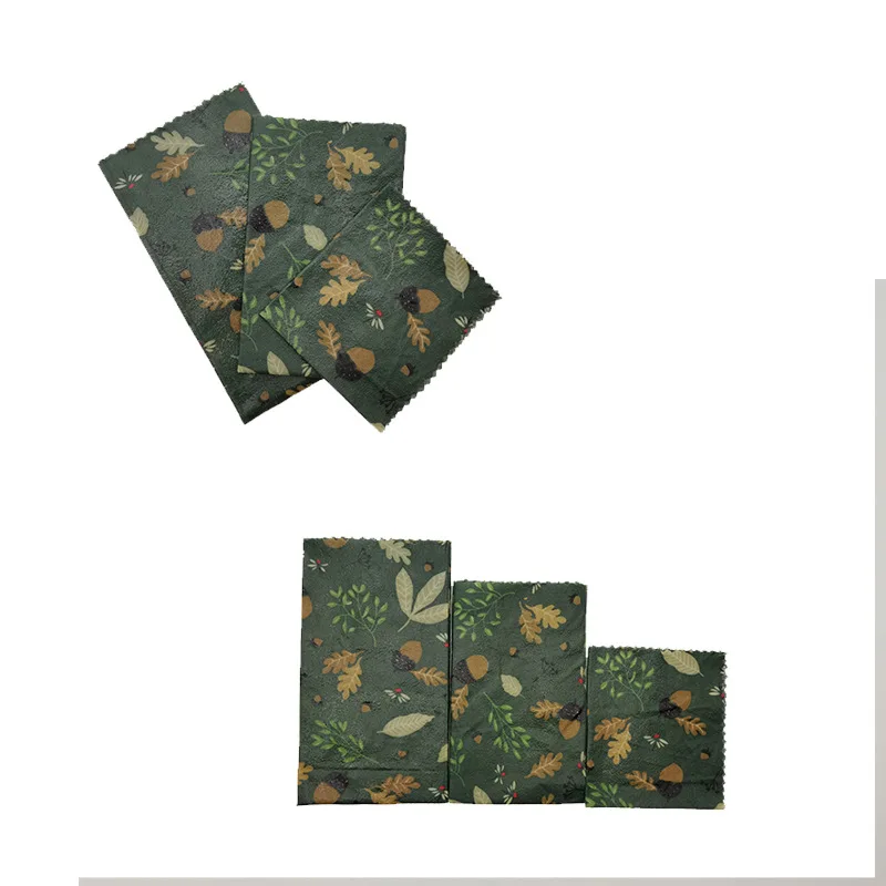 
Explosive hot sale customizable ecological reusable beeswax food packaging 