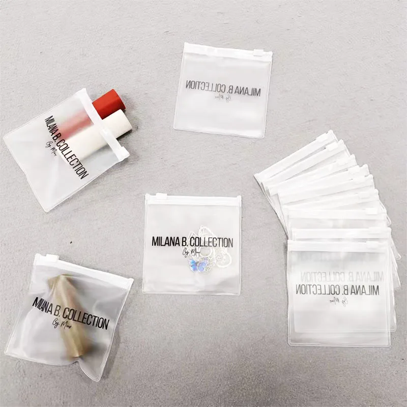 Wholesales Cosmetic Packaging bag  with zip lock zipper plastic bag for packing jewelry hot selling clear style packing pouch