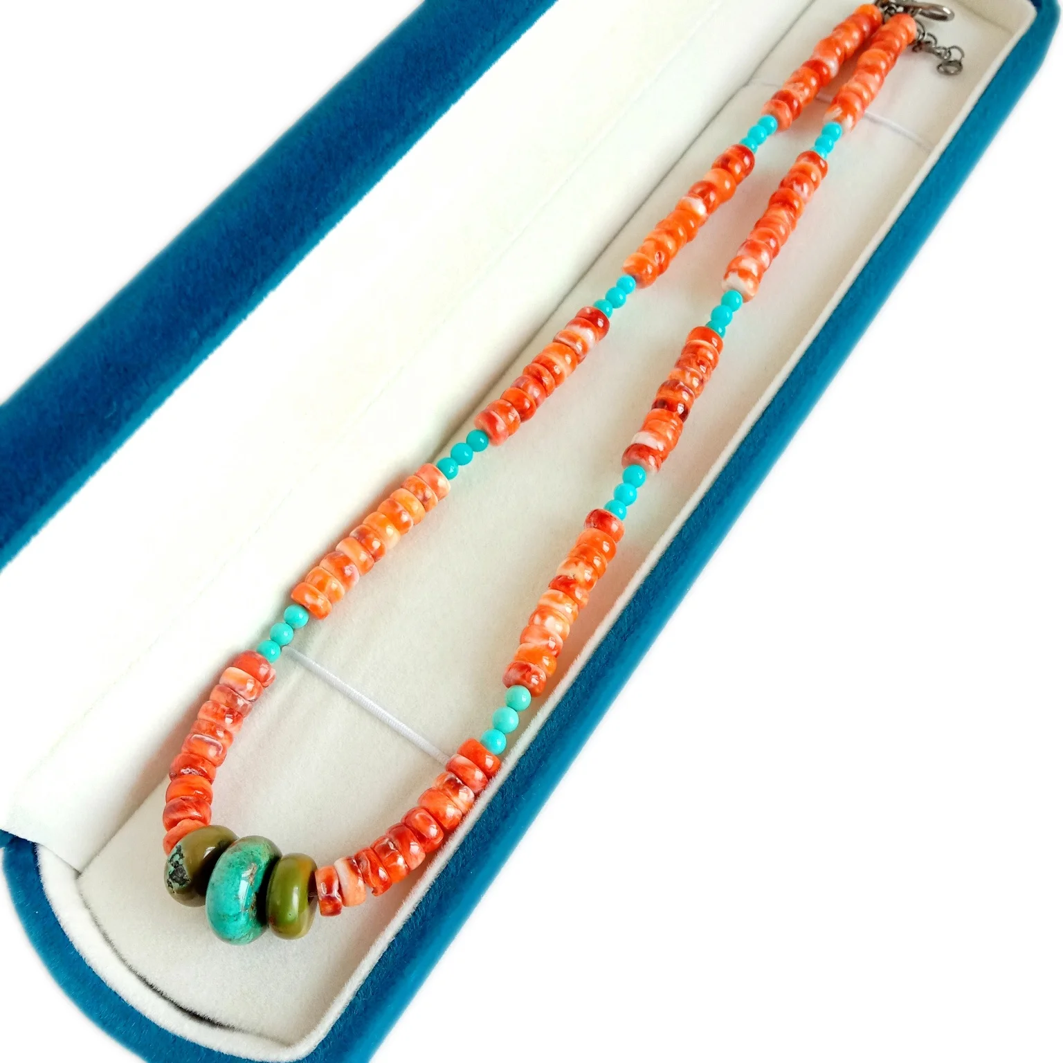 Natural spiny oyster turquoise 925 Sterling Silver Jewelry Birthstone Necklace Gemstone Valentines Gift