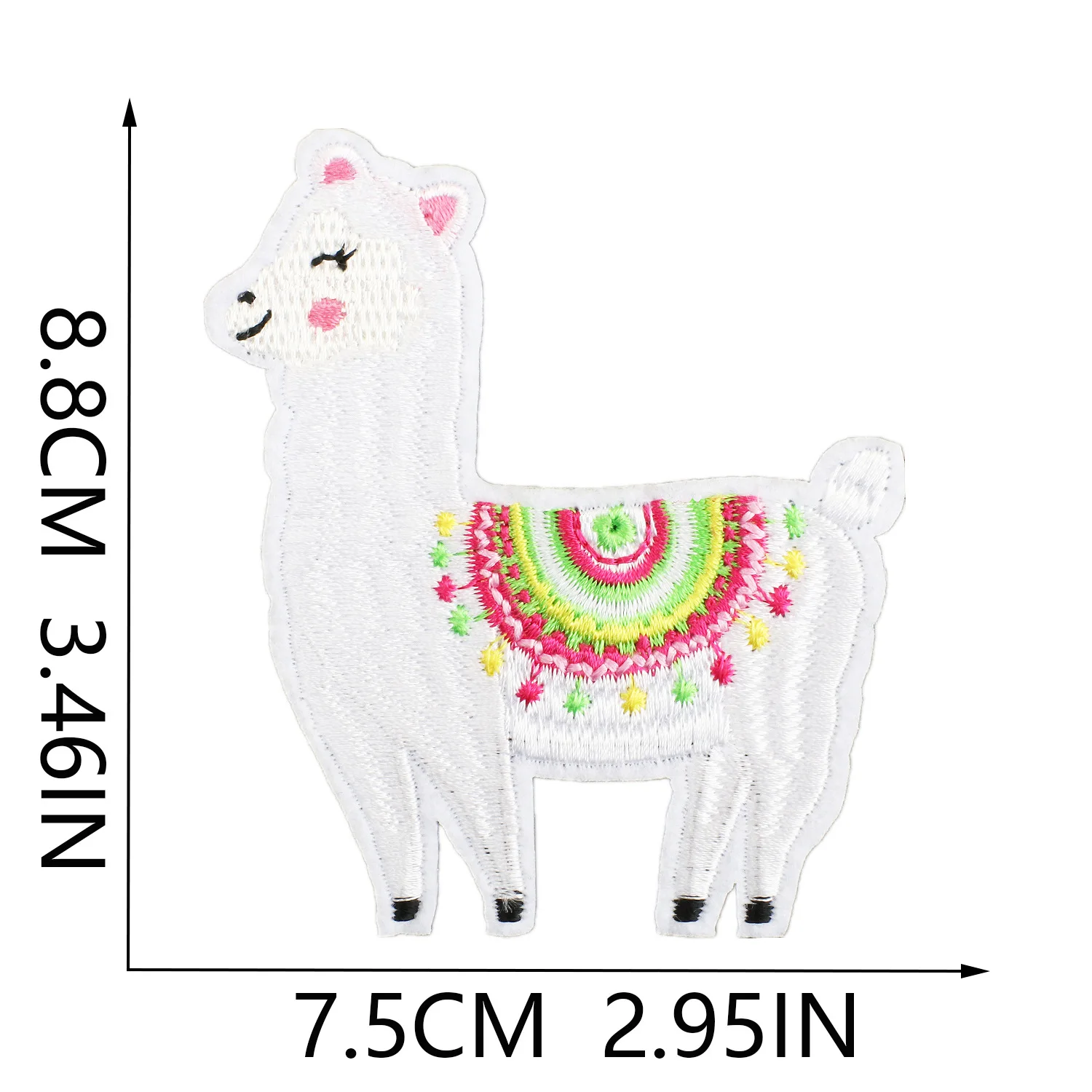 Hot Selling LIamas Alpaca Heat Transfer Embroidery Patch for Trucker Hat Custom Camel Logo Patches for Hat