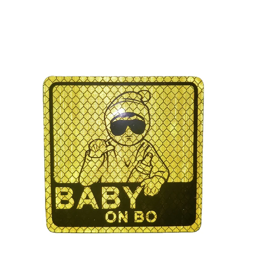 Customized  logo Die Cut Reflective Sticker Label Vinyl Pvc Reflective Sticker Promotional Stickers