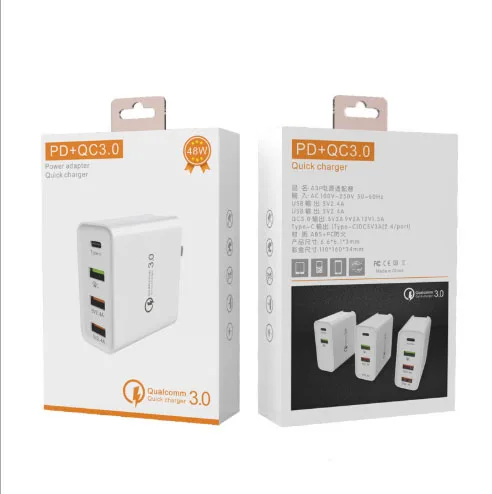  Адаптер питания для быстрой зарядки с 4 портами usb-c зарядное устройство телефона
