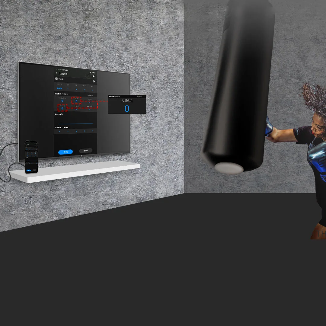 smart force tracker punching bag power meter speed test boxing kick sensor training strike dynamometer