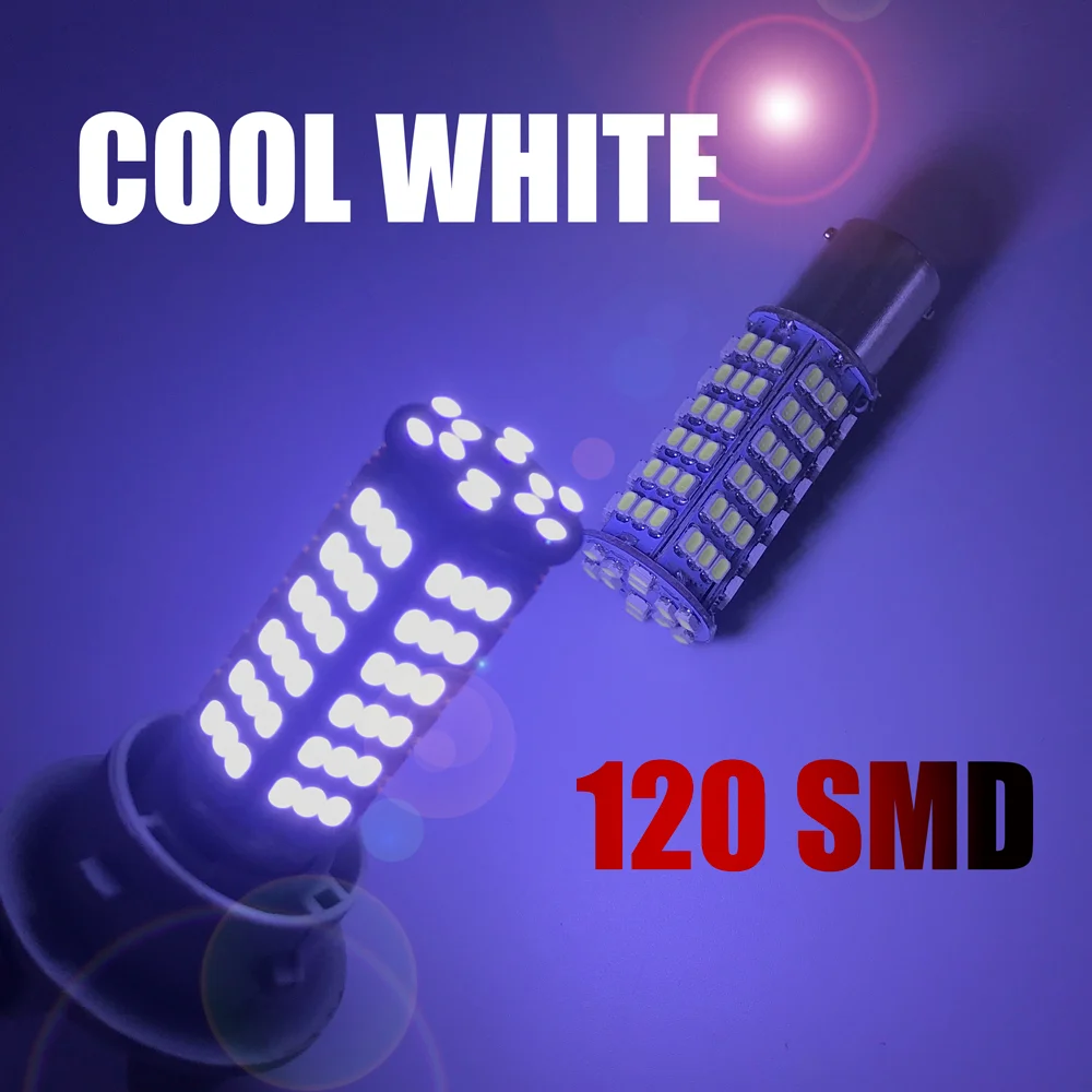 p21w 1156 DRL 120SMD 3020 LED Tail Light Reverse Light Turn Signal Lamp Parking Lamp 1206 Led Bulb 1156 For Japanese Style Car