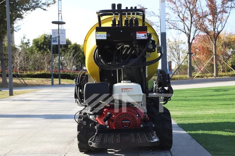 Mini Dumper Stand-driven BY800MIX Crawler Hydraulic Mini Self-Propelled Concrete Mixer Truck