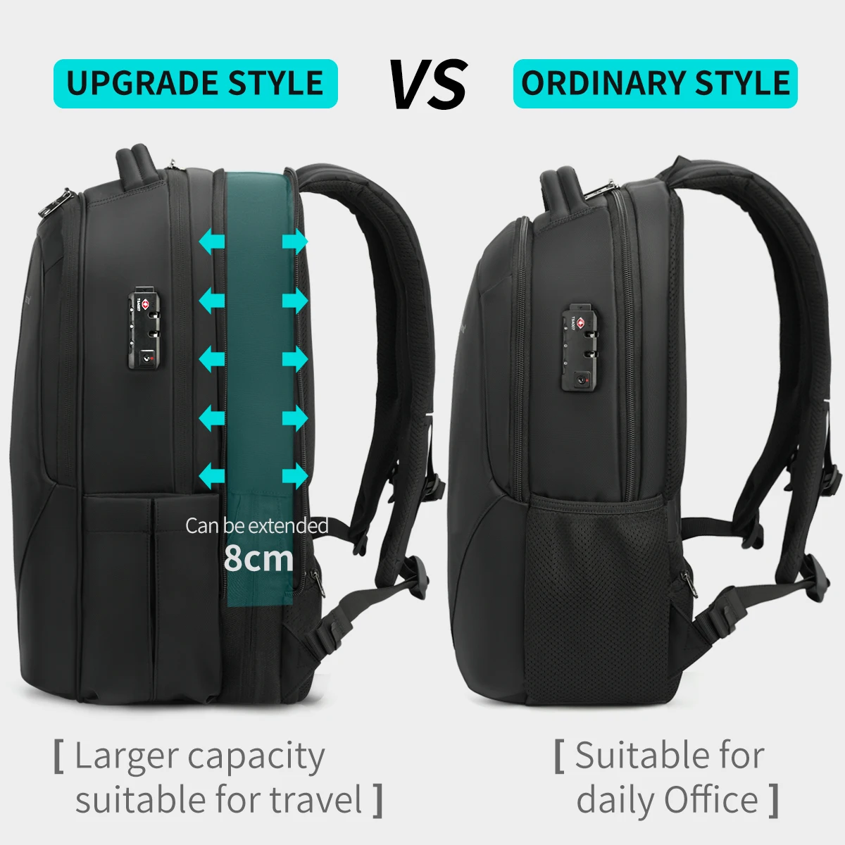 Tigernu дорожная сумка расширяемая для ноутбука Рюкзаки mochila antirrobo Водонепроницаемая TSA замок деловые рюкзаки мужчин