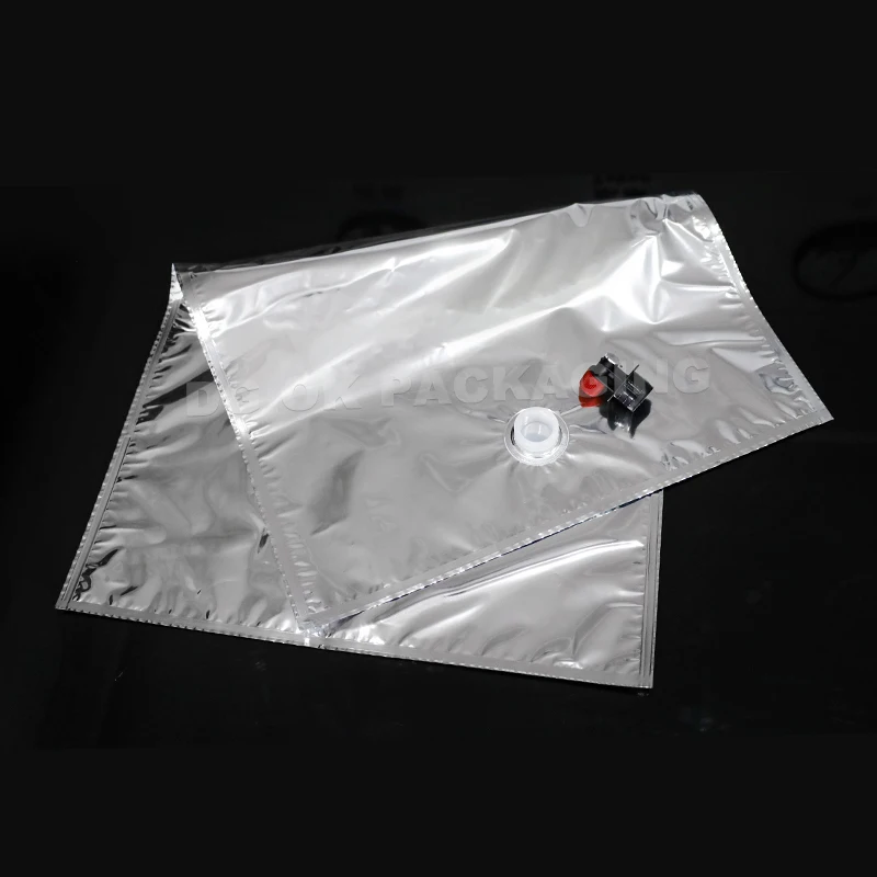 Custom 1L 2L 3L 5L Aseptic Take Away Paper Coffee Packaging Box with Handle 96oz Coffee to Go Box Wine BIB Bag in Box Dispenser