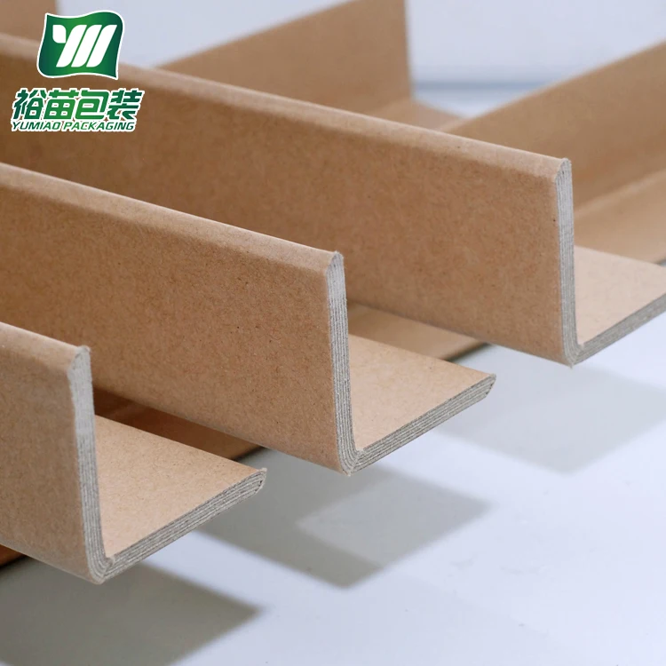 
Eco friendly L shape brown and white cardboard corner edge board sheet paper protector 