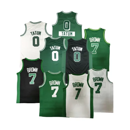 Баскетбольная майка Boston с вышивкой № 0 Jayson Tatum 7
