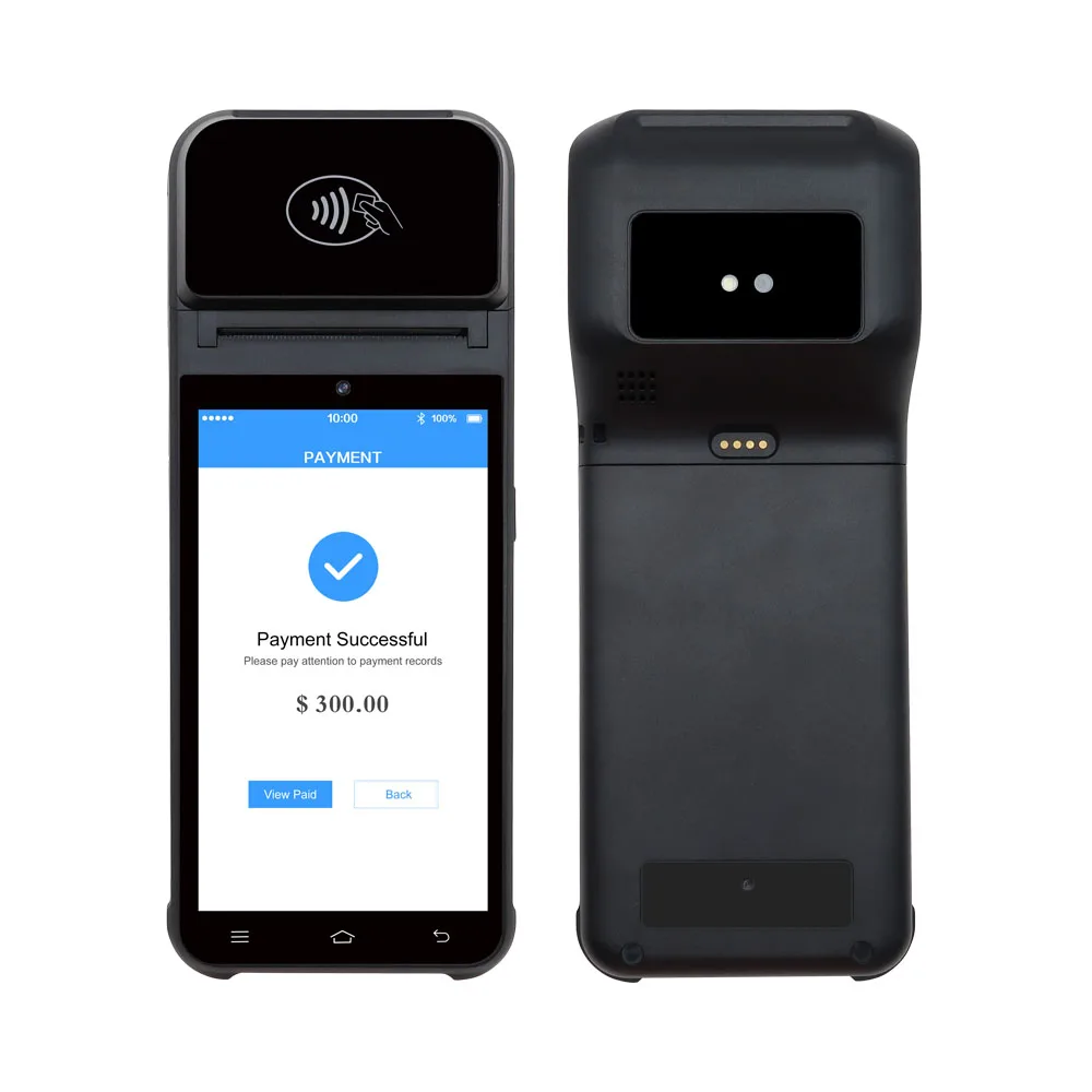 Barway 4G Handheld Ultrathin Touch Screen  Android POS With Built-in 58MM Label Printer Z92