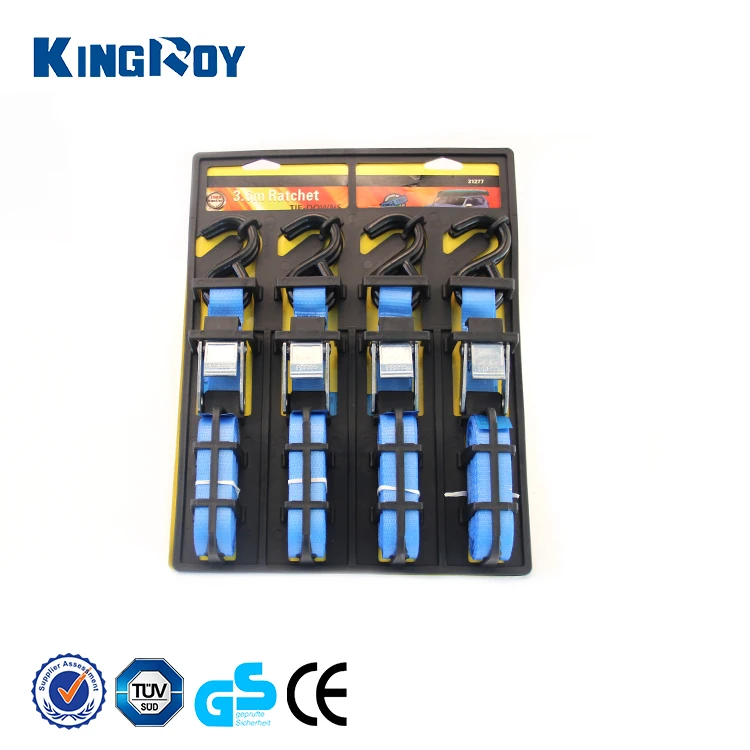 Kingroy 4pc plastic hanger package 1inch s hook cambuckle motorcycle strap