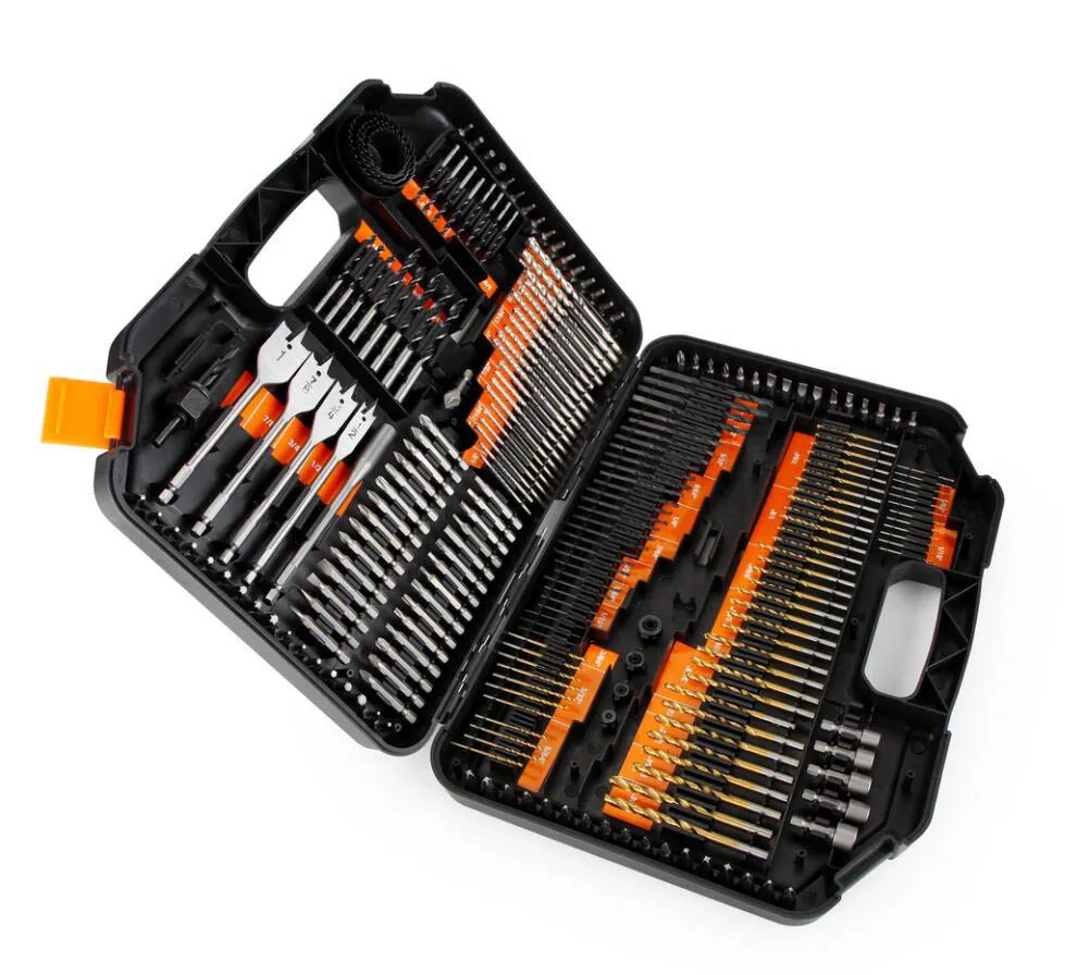 Behappy Hot Sale HSS Drill Bits Set for Wood Metal Concrete Use 246PCS