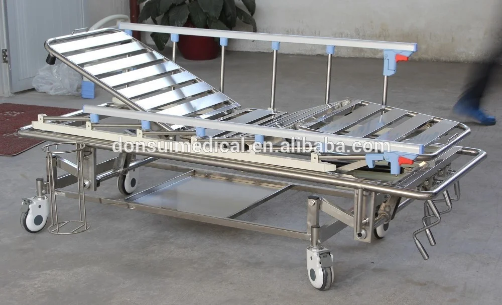 Movable Stainless Steel Three Functions Patient Stretcher Trolley Hospital Stretcher Prices
