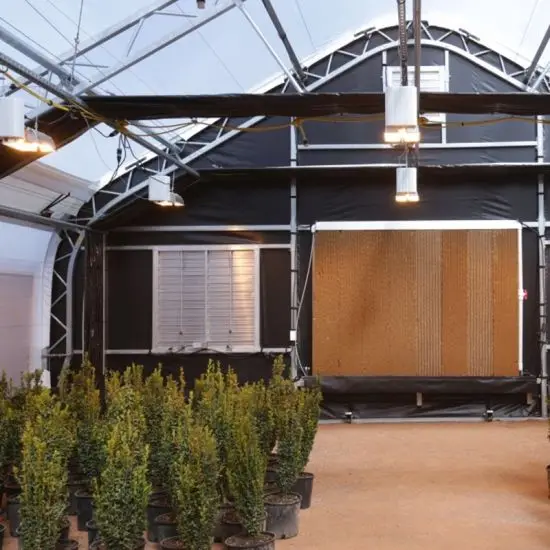 
Commercial greenhouse cost fully blackout film covered greenhouse for herb planting 