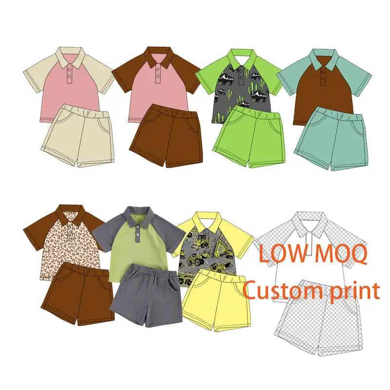 JF 2024 Boy Shorts T-Shirt Sets Summer Kids Clothing Cool Style Casual Shorts Cotton Fabric Loose Boy Clothing