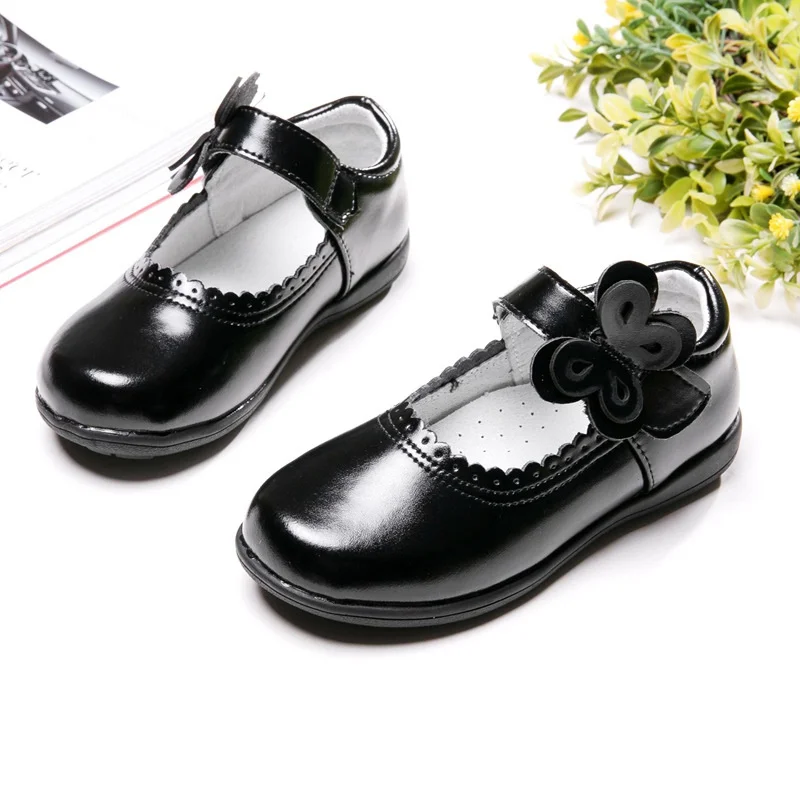 Hot New Products Black School Shoes Kids Child Girls Casual Shoes Black Shoes For Teenage Girls School