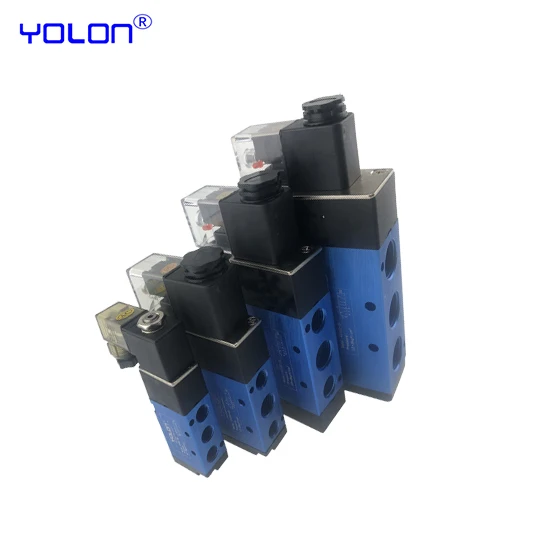 4V210 Series 4v310-10 2/5 Way single control plate type pneumatic solenoid valve manifold