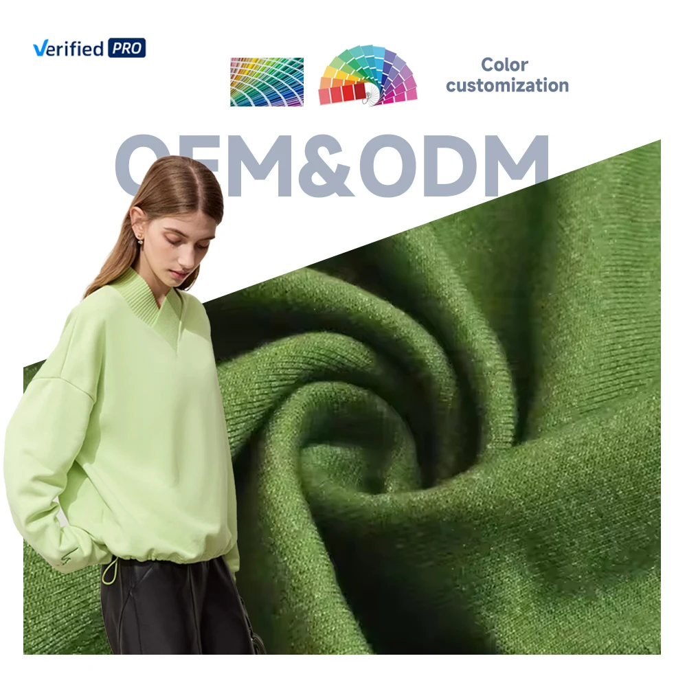 Knit Cotton Bamboo French Terry Fabric ECO-friendly Comfortable Soft Hand Feeling for Garment Lady Dress Hoodies Jersey T-shirt